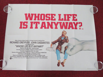 Whose Life Is It Anyway? UK Quad Rolled Poster Richard Dreyfuss 1981