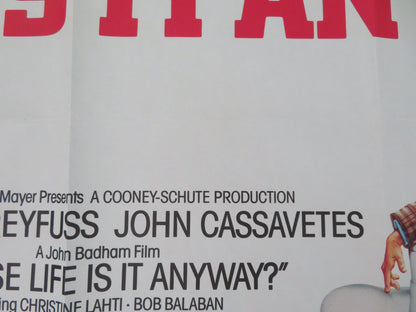Whose Life Is It Anyway? UK Quad Rolled Poster Richard Dreyfuss 1981