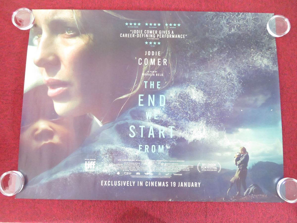 The End We Start From UK Quad Rolled Poster Jodie Comer Joel Fry Y. Rassou 2023