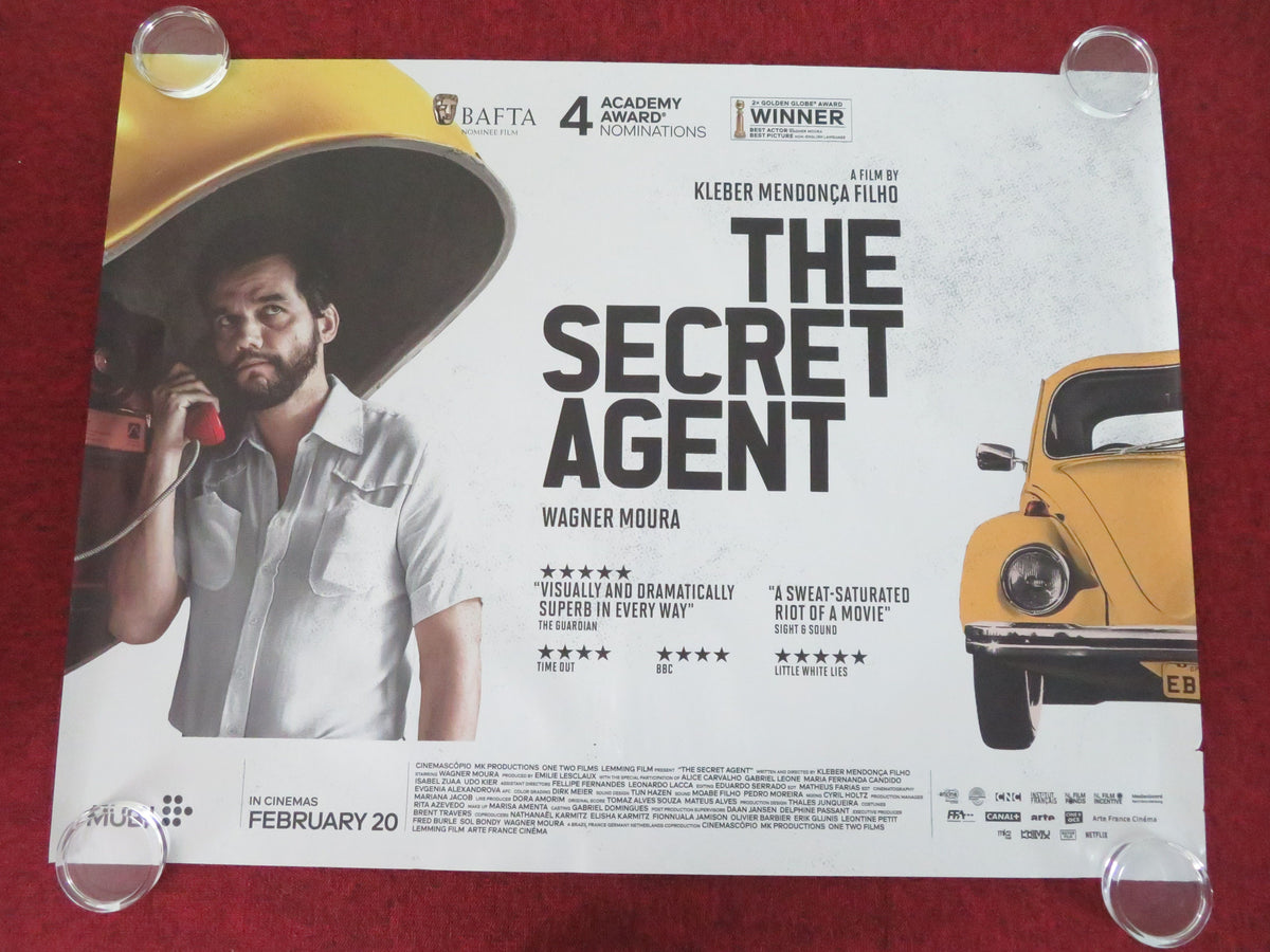 The Secret Agent UK Quad Rolled Poster Wagner Moura Robson Andrade 2025