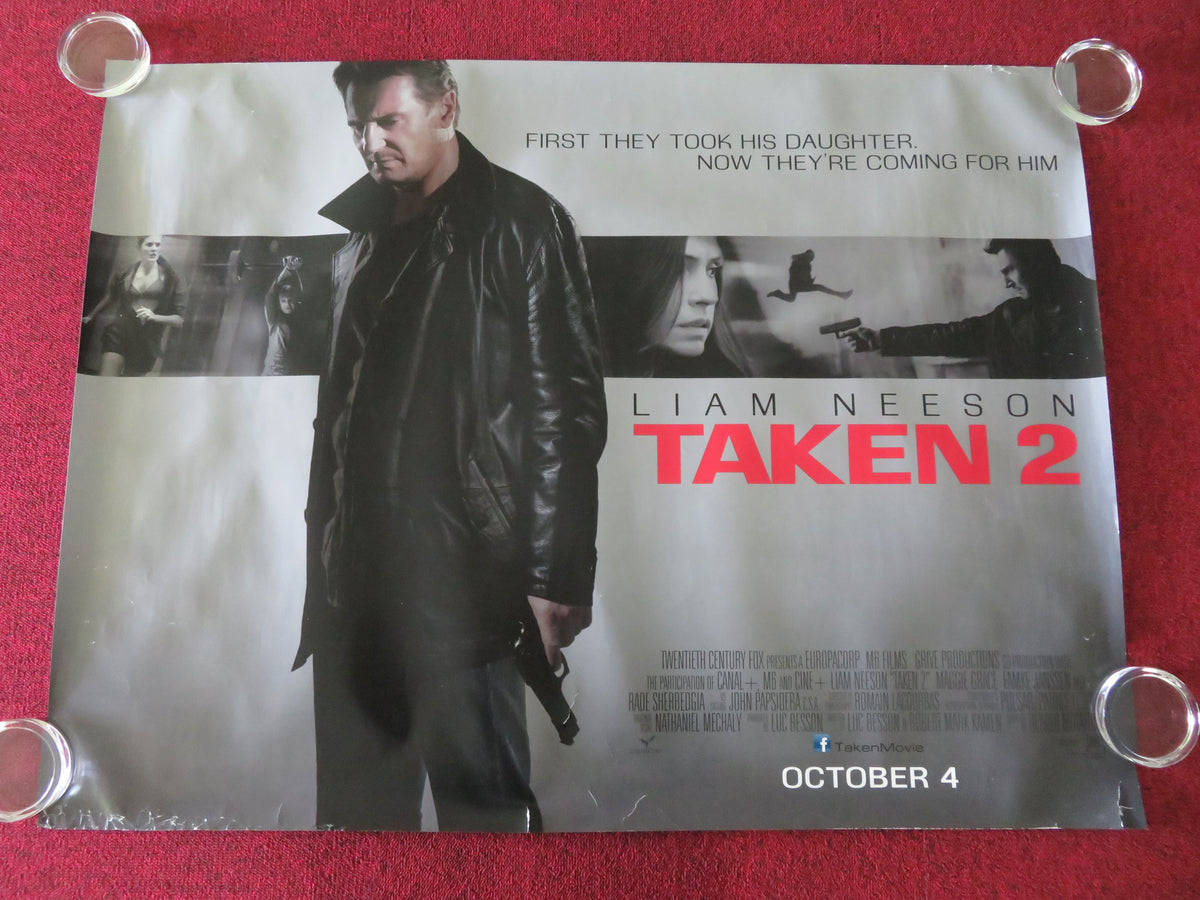 Taken 2 UK Quad Rolled Poster Liam Neeson Famke Janssen Maggie Grace 2012
