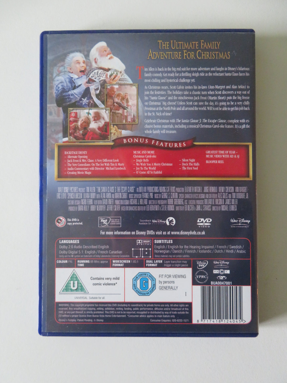 The Santa Clause 3: The Escape Clause (DVD) Disney Tim Allen 2006 Region 2