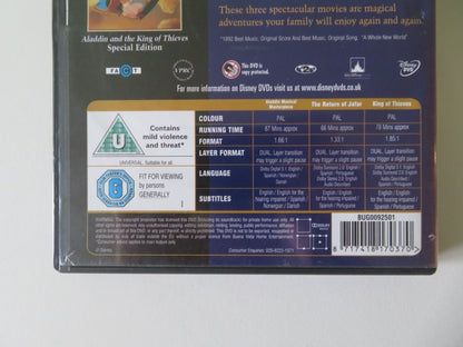 Aladdin Trilogy - 3 Disney Aladdin films (DVD) Robin Williams 1992 Region 2