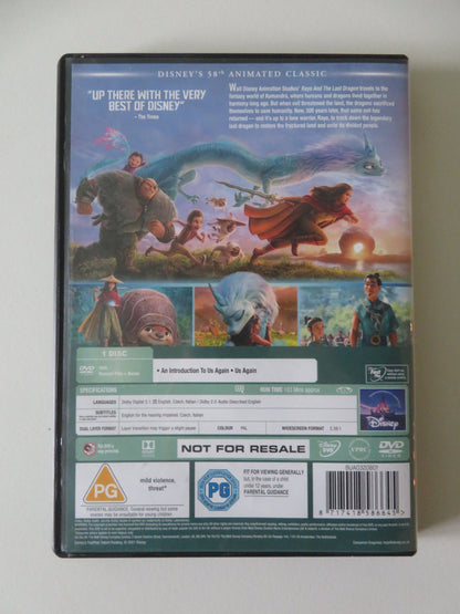 Raya and the Last Dragon (DVD) Disney Kelly Marie Tran Awkwafina 2021 Region 0