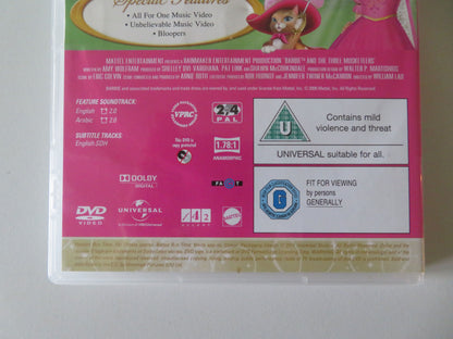 Barbie and the Three Musketeers (DVD) Kelly Sheridan Tim Curry 2009 Region 2, 4