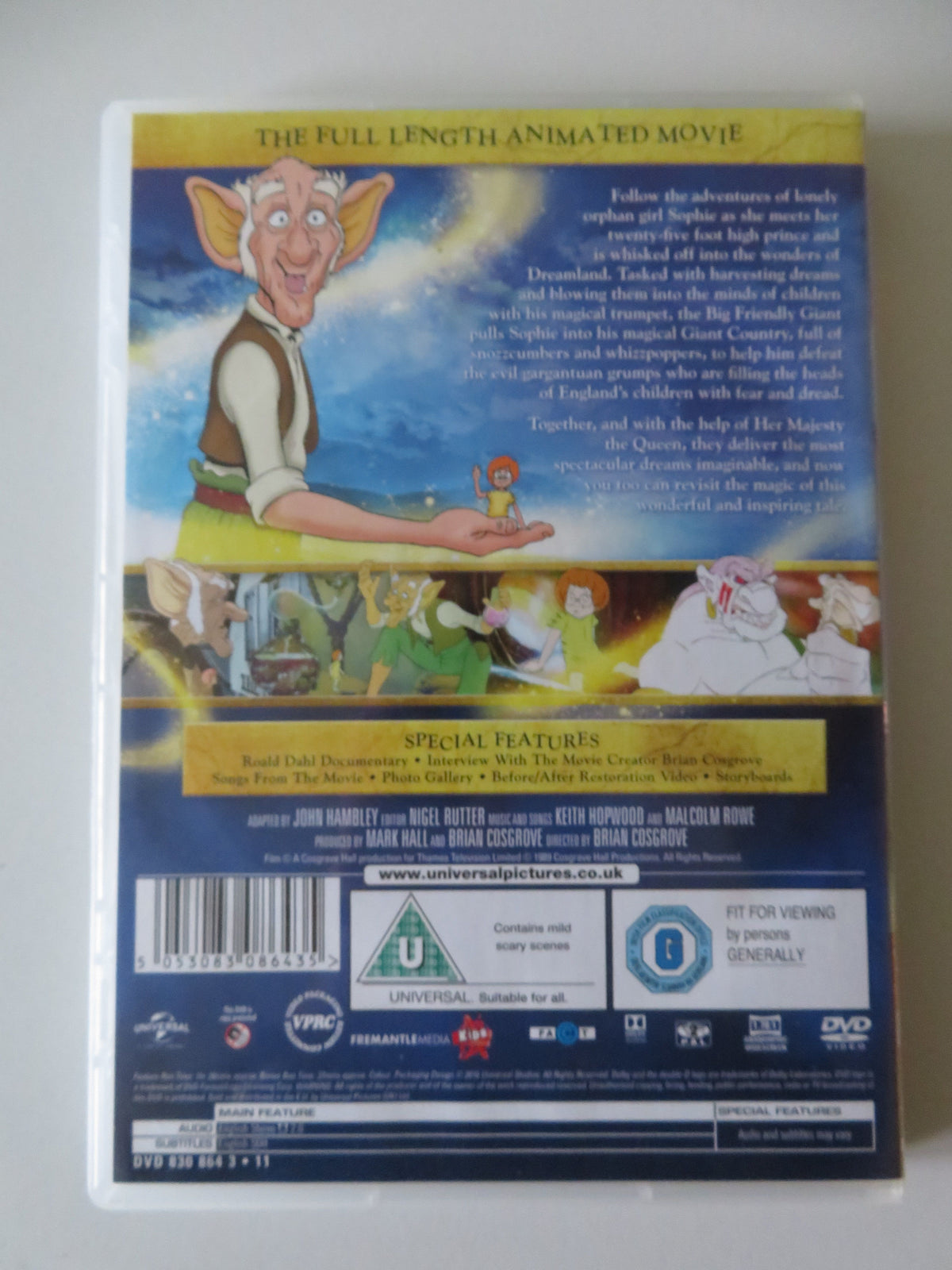 The BFG (DVD) Roald Dahl David Jason Amanda Root 1990 Region 2