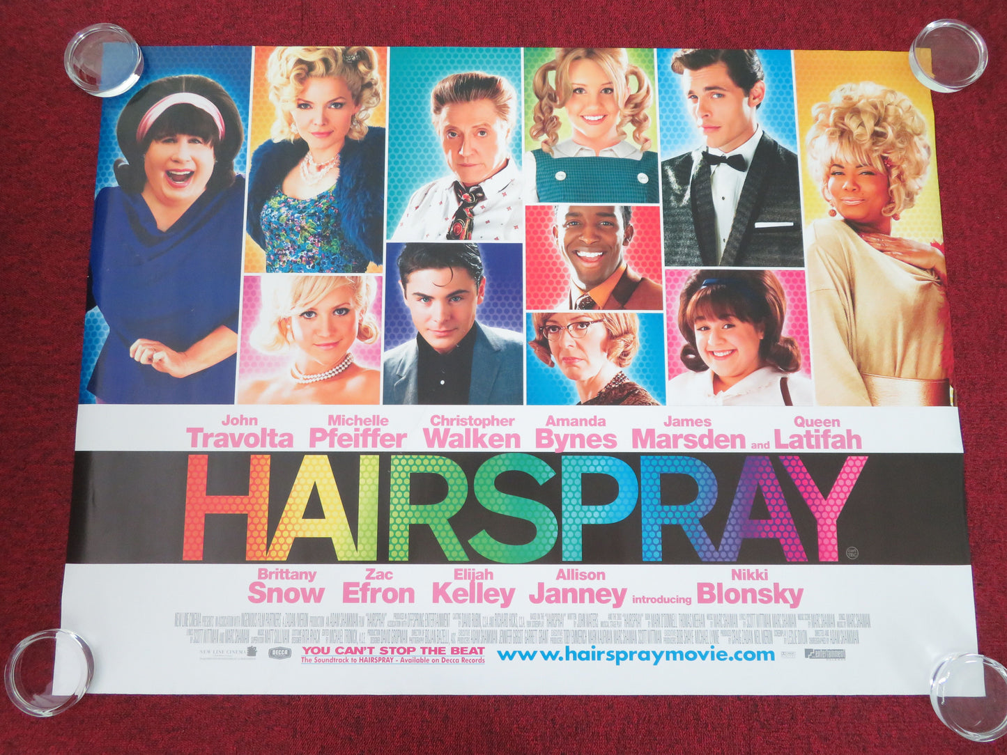Hairspray UK Quad Rolled Poster John Travolta Michelle Pfeiffer 2007