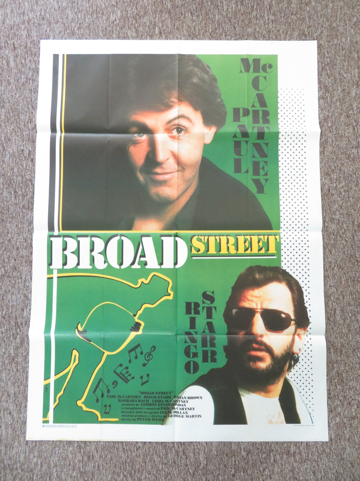 Give My Regards to Broad Street Italian 2 Foglio Poster Paul McCartney 1987