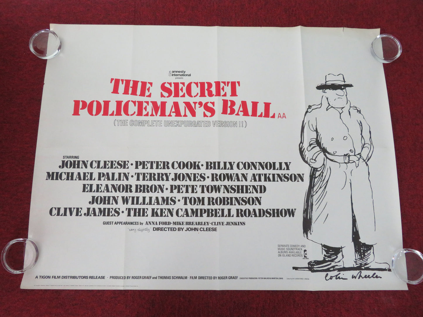 The Secret Policeman's Other Ball UK Quad Rolled Poster Rowan Atkinson 1982