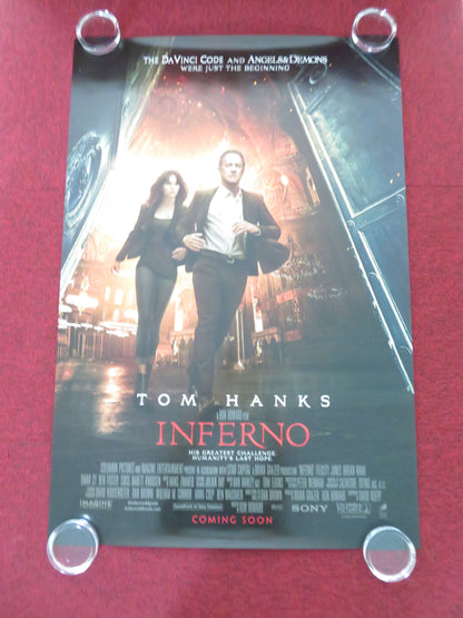 Inferno US One Sheet Rolled Poster Tom Hanks Felicity Jones Irrfan Khan 2016