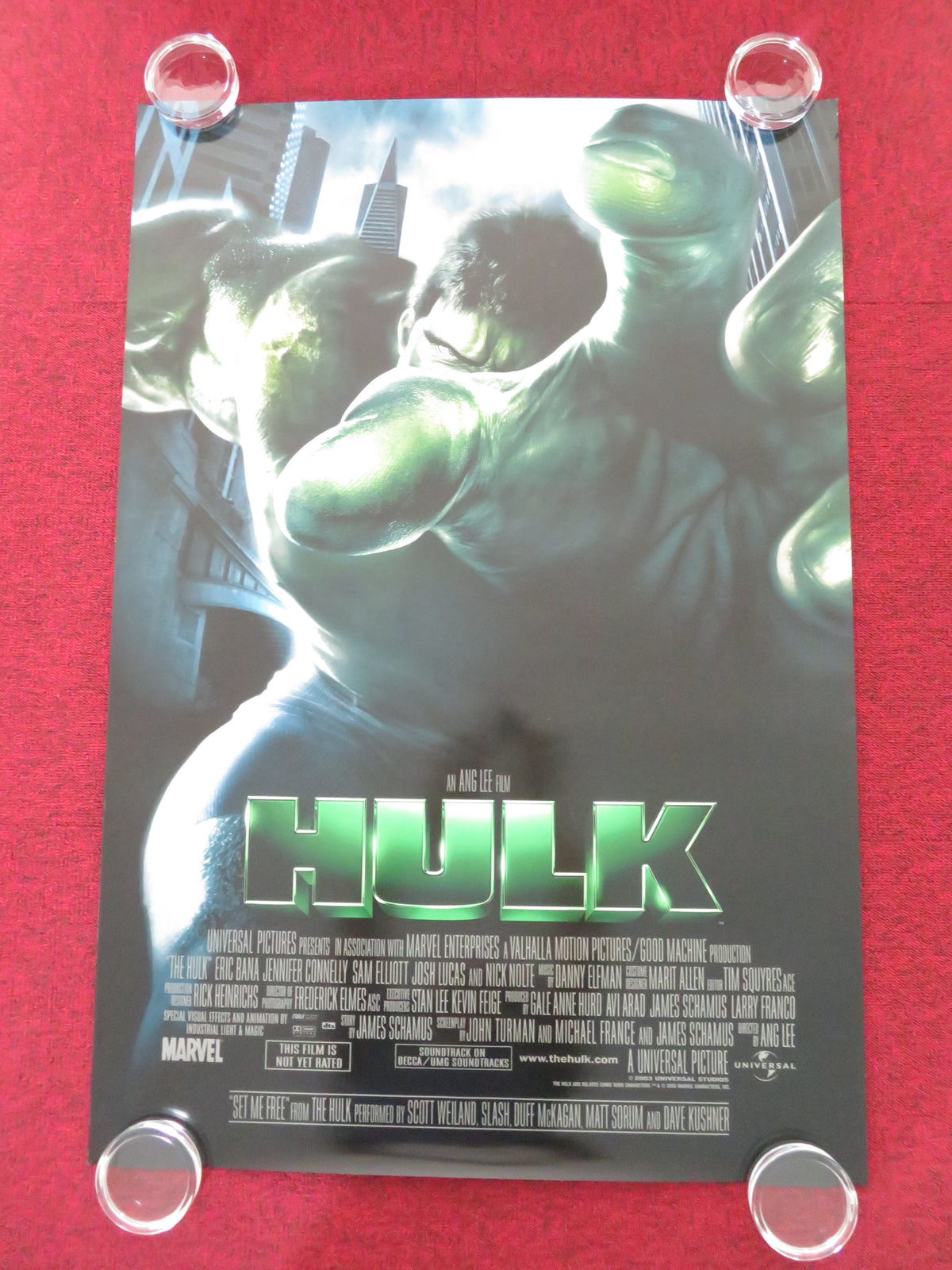 Hulk US One Sheet Rolled Poster Marvel Eric Bana Jennifer Connelly 2003