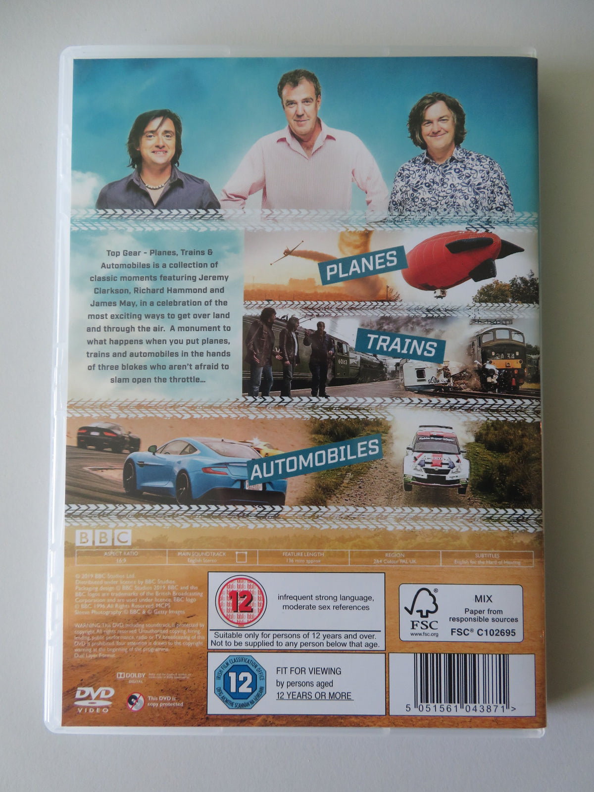 Top Gear: Planes, Trains & Automobiles (DVD) Jeremy Clarkson 2019 Region 2 + 4
