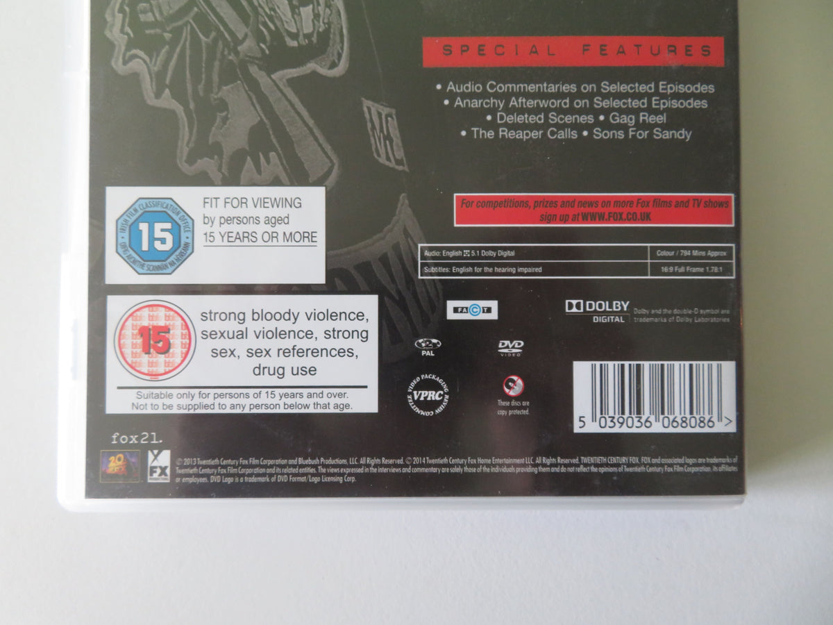 Sons of Anarchy - Season 6 (DVD) Charlie Hunnam Ron Perlman 2013 Region 2