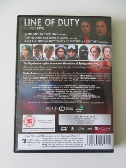 Line of Duty - Series Five (DVD) Stephen Graham Vicky McClure 2019 Region 2