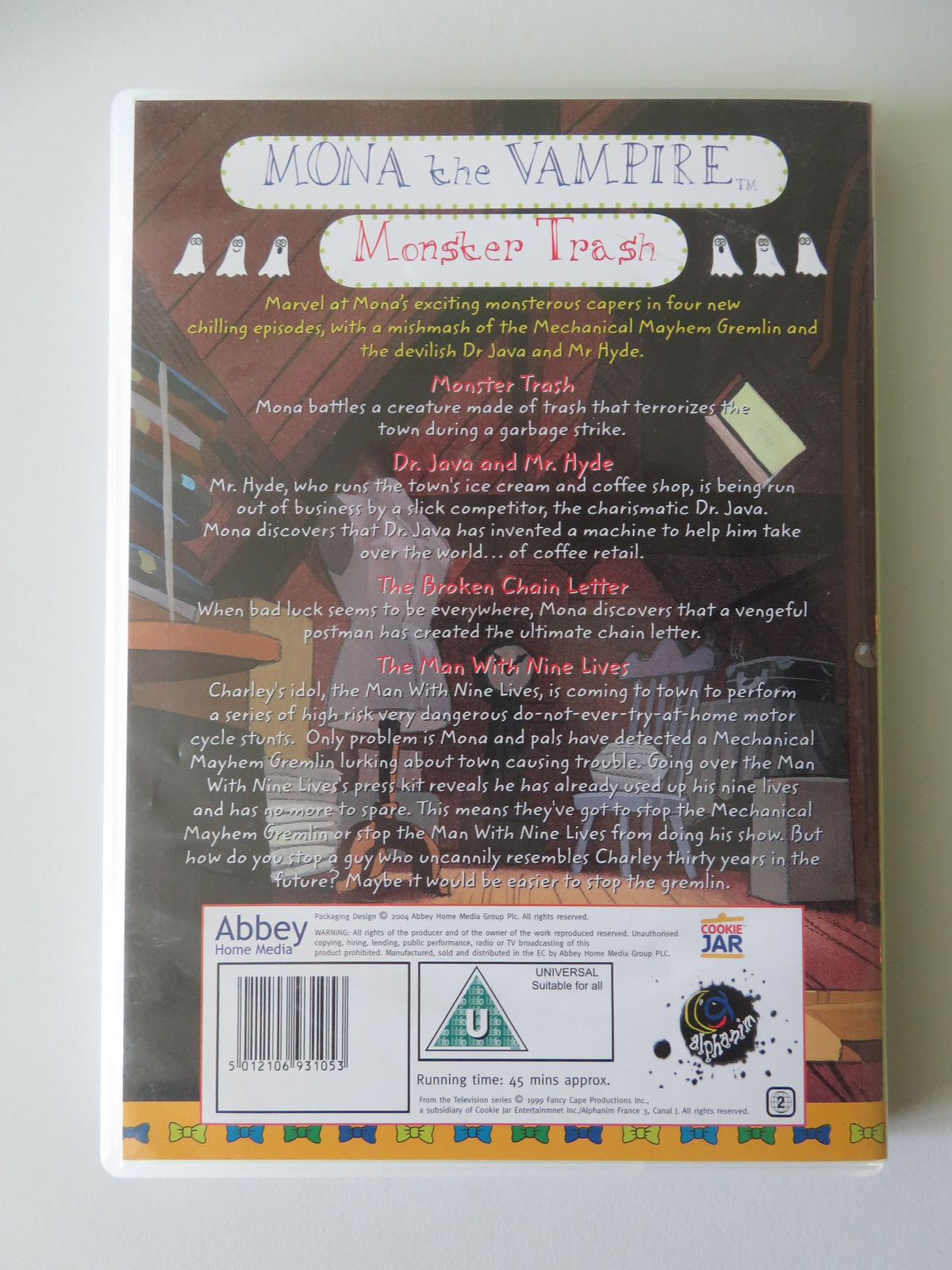 Mona the Vampire - Monster Trash (DVD) Emma Taylor-Isherwood 1999 Region 2