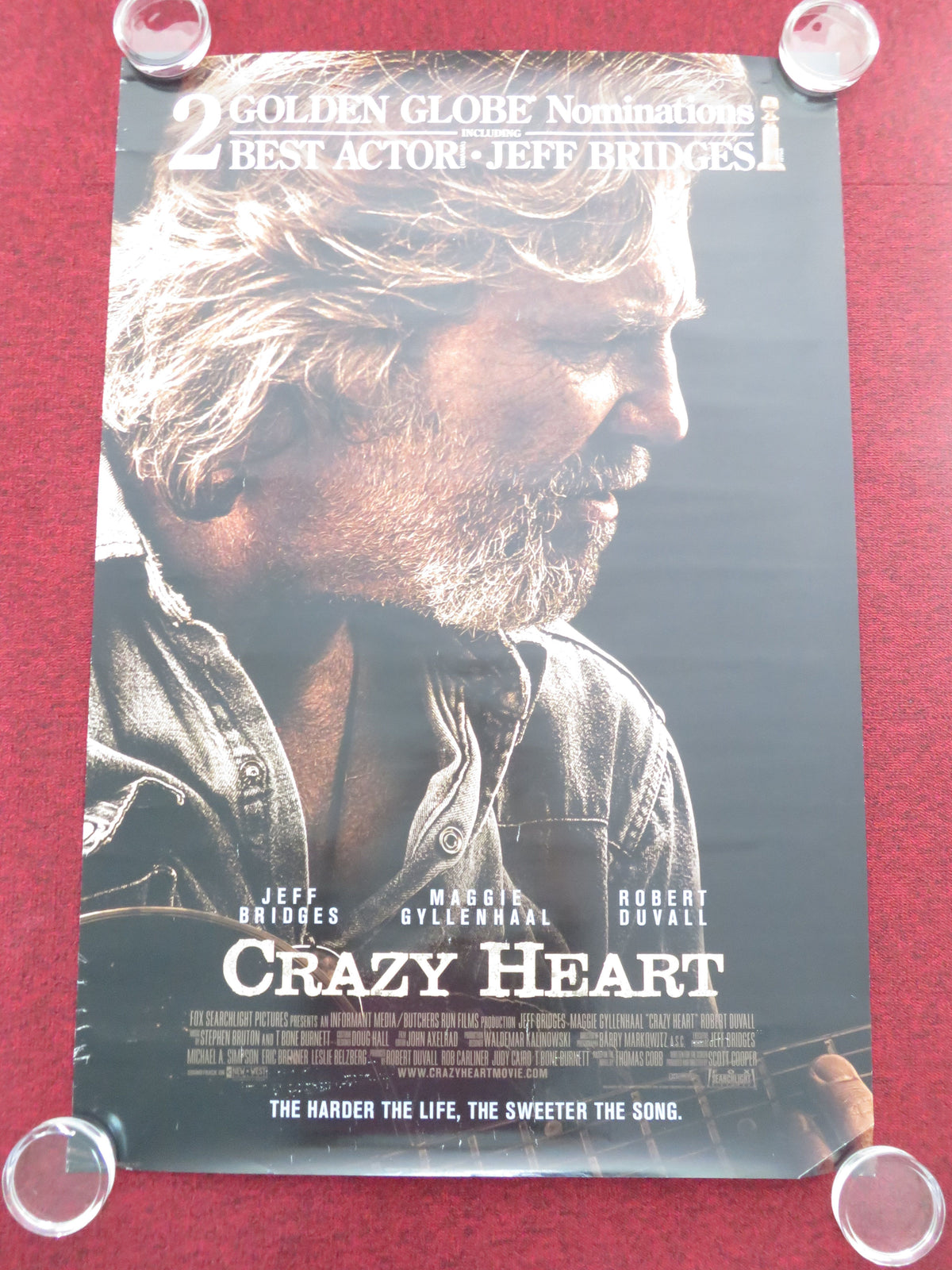 Crazy Heart US One Sheet Rolled Poster Jeff Bridges Maggie Gyllenhaal 2009