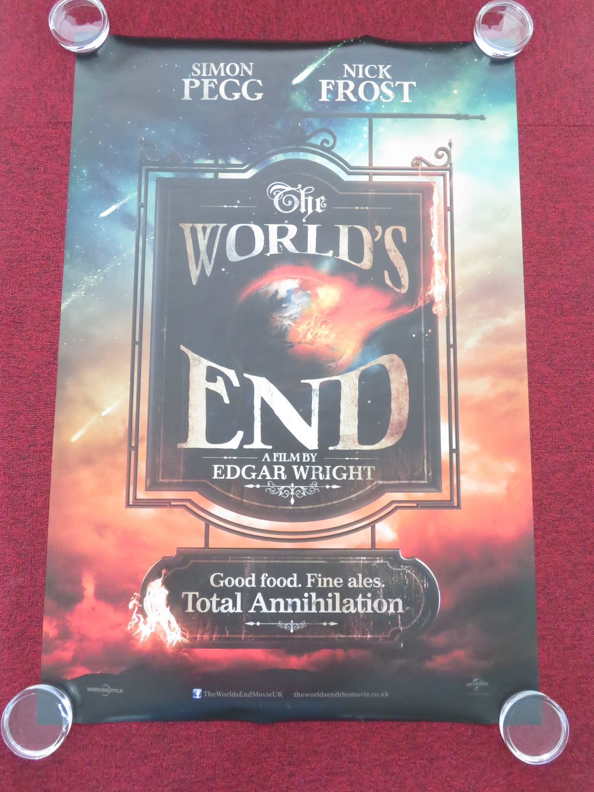 The World's End US One Sheet Rolled Poster Simon Pegg Nick Frost M. Freeman 2013