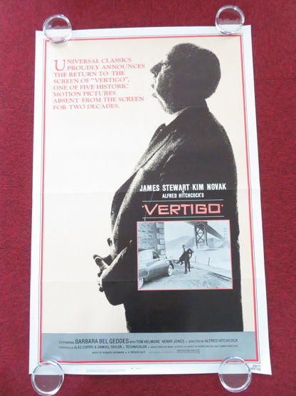 Vertigo US One Sheet Rolled Poster Hitchcock James Stewart Kim Novak R1983