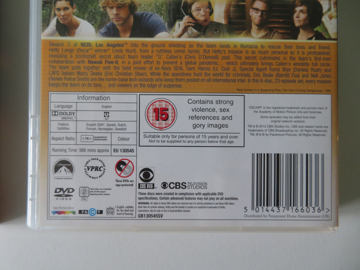 NCIS: Los Angeles - The Third Season (DVD BoxSet) Chris O'Donnell 2011 Region 2