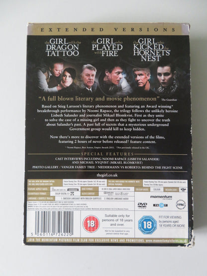 The Girl with the Dragon Tattoo Trilogy -Extended Versions (DVD BoxSet) Region 2