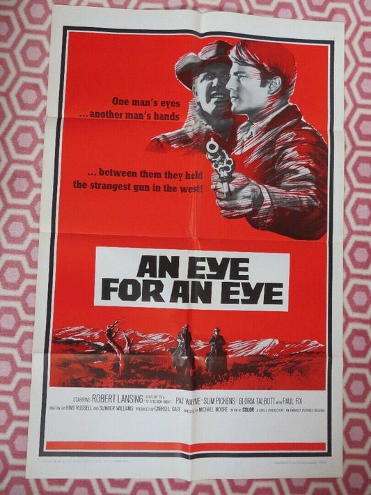 AN EYE FOR AN EYE 1966 US ONE SHEET POSTER RARE ROBERT LANSING P WAYNE - Rendezvous Cinema