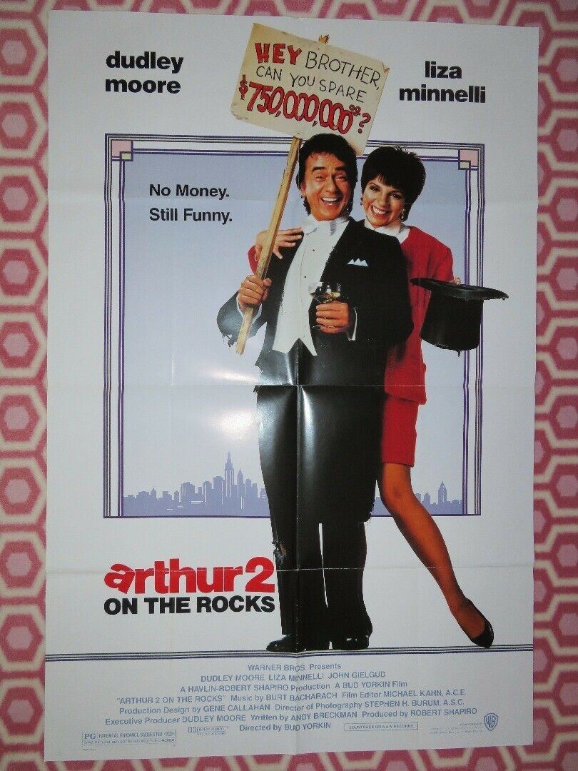 ARTHUR 2 ON THE ROCKS US ONE SHEET POSTER DUDLEY MOORE LIZA MINNELLI - Rendezvous Cinema