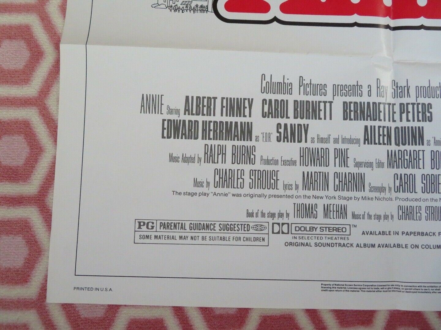 ANNIE US ONE SHEET POSTER TIM CURRY ALBERT FINNEY EDWARD HERRMANN '82 - Rendezvous Cinema