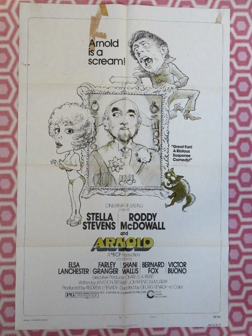 ARNOLD US ONE SHEET POSTER STYLE B STELLA STEVENS RODDY MCDOWALL 1973 - Rendezvous Cinema