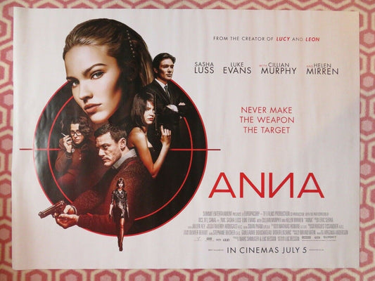 ANNA QUAD (30"x 40") ROLLED POSTER SASHA LUSS EVANS HELEN MIRREN LUC BESSON 2019 - Rendezvous Cinema