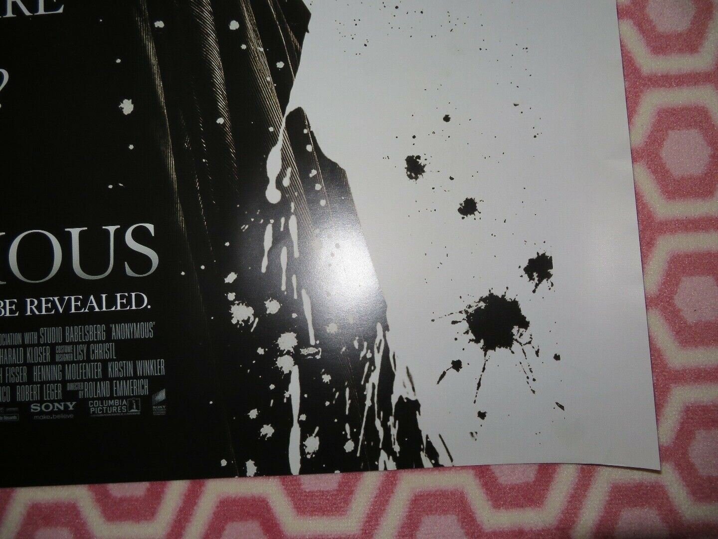ANONYMOUS QUAD (30"x 40") ROLLED POSTER VENESSA REDGRAVE JOELY RICHARDSON 2011 - Rendezvous Cinema