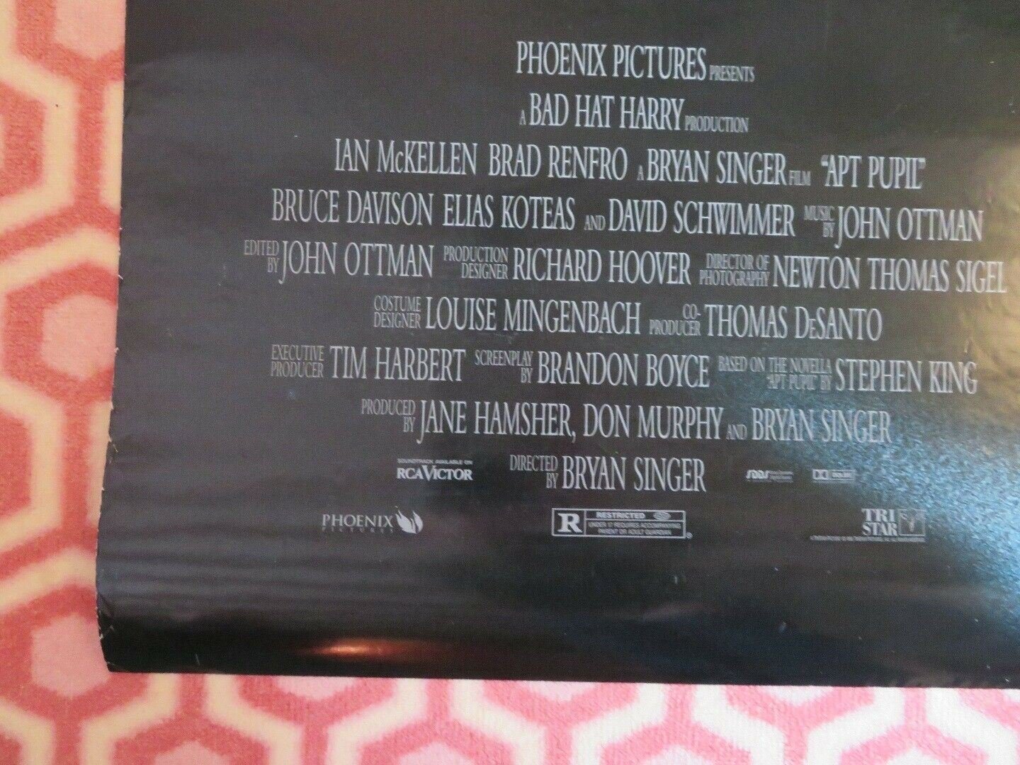 APT PUPIL US ONE SHEET ROLLED POSTER IAN MAKELLEN BRAD RENFRO 1998 - Rendezvous Cinema