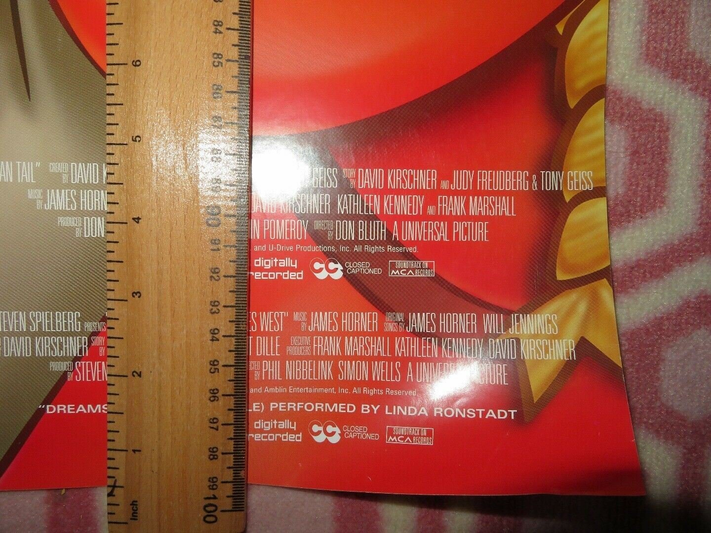 AN AMERICAN TALE VHS POSTER DOUBLE BILL US ONE SHEET ROLLED POSTER 1991 - Rendezvous Cinema