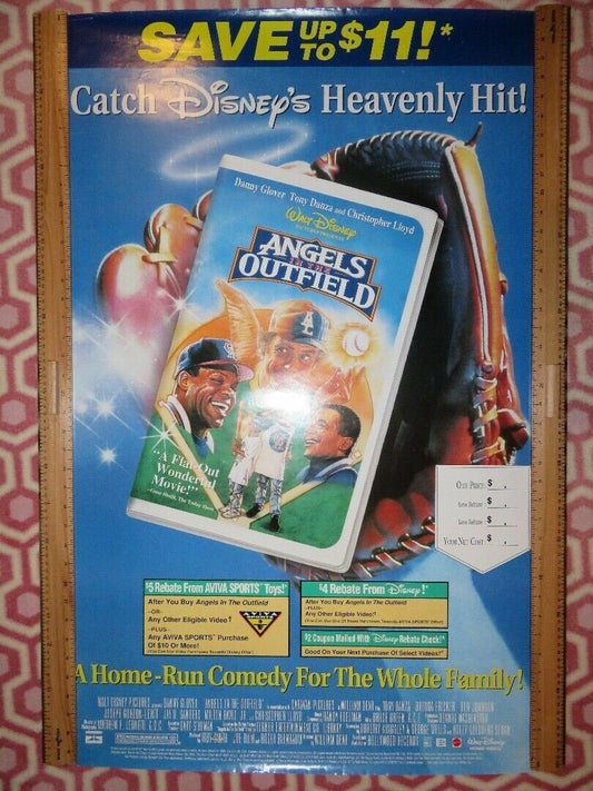 ANGELS IN THE OUTFIELD VHS US ONE SHEET(27"x 41") ROLLED POSTER DISNEY 1994 - Rendezvous Cinema