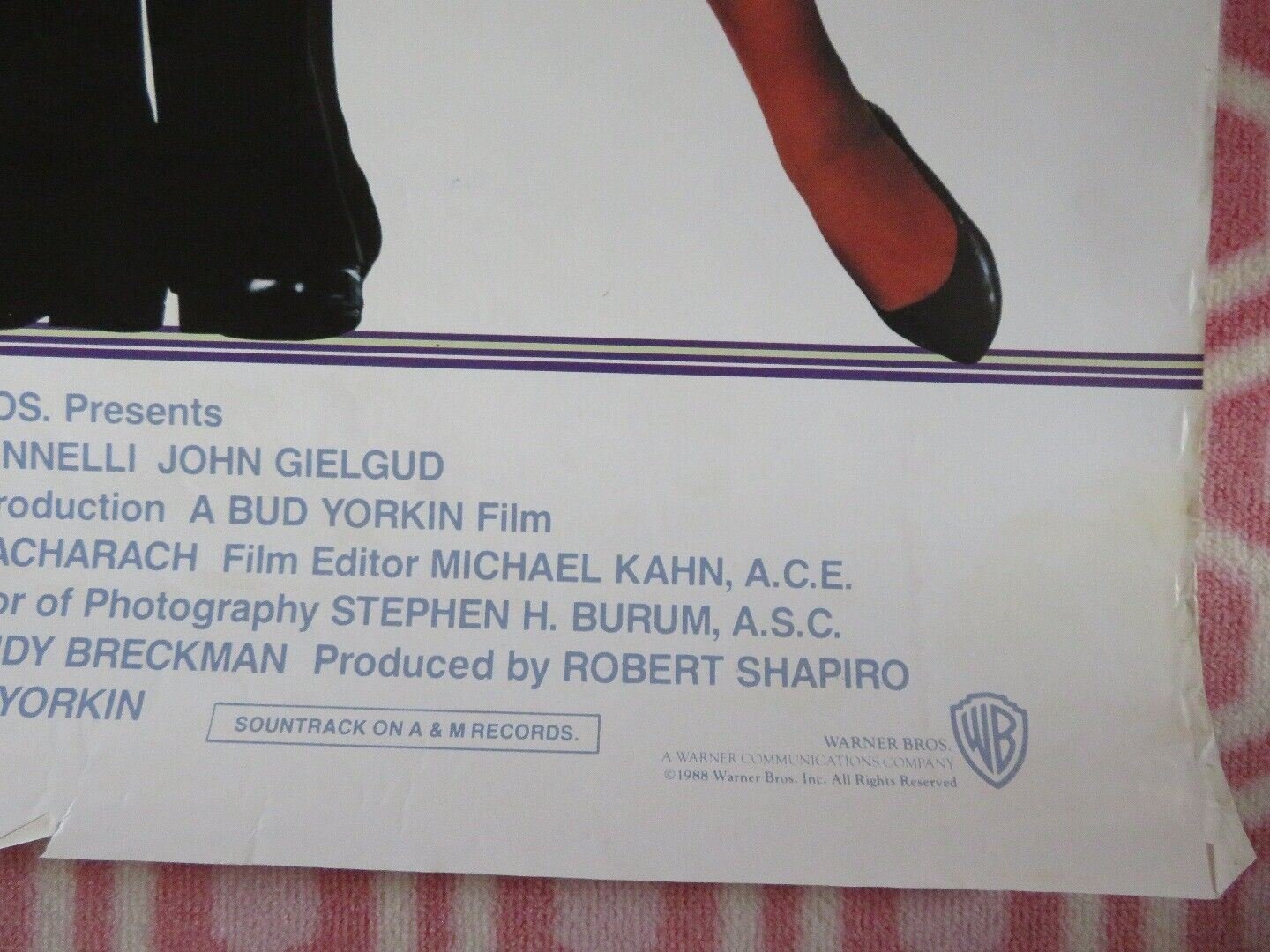 ARTHUR 2: ON THE ROCKS ONE SHEET ROLLED POSTER DUDLEY MOORE LIZA MINNELLI 1988 - Rendezvous Cinema