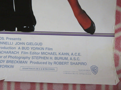 ARTHUR 2: ON THE ROCKS ONE SHEET ROLLED POSTER DUDLEY MOORE LIZA MINNELLI 1988 - Rendezvous Cinema