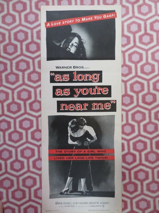 AS LONG AS YOU'RE NEAR ME US INSERT (14"x 36") POSTER MARIA SCHELL 1956 - Rendezvous Cinema