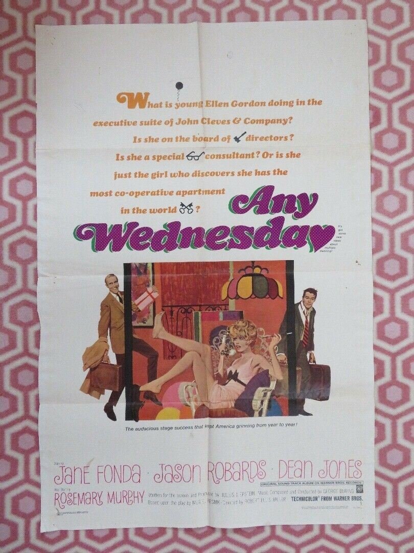 ANY WEDNESDAY US ONE SHEET POSTER JANE FONDA JASON ROBARDS 1966 - Rendezvous Cinema