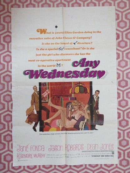 ANY WEDNESDAY US ONE SHEET POSTER JANE FONDA JASON ROBARDS 1966 - Rendezvous Cinema