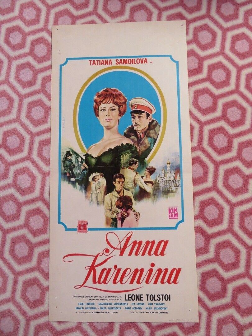 ANNA KARENINA ITALIAN LOCANDINA (27.5"x13") POSTER TATIANA SAMOILOVA 1967 - Rendezvous Cinema