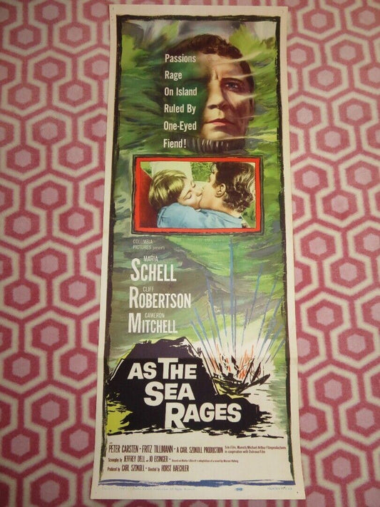 AS THE SEA RAGES US INSERT (14"x 36") POSTER MARIA SCHELL CLIFF ROBERTSON 1959 - Rendezvous Cinema