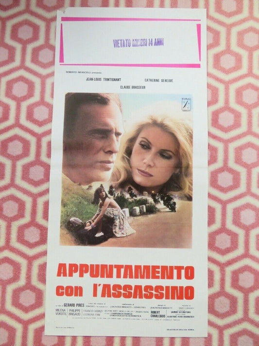 APPUNTAMENTO CON L'ASSASSINO ITALIAN LOCANDINA (27.5"x13") POSTER 1975 - Rendezvous Cinema