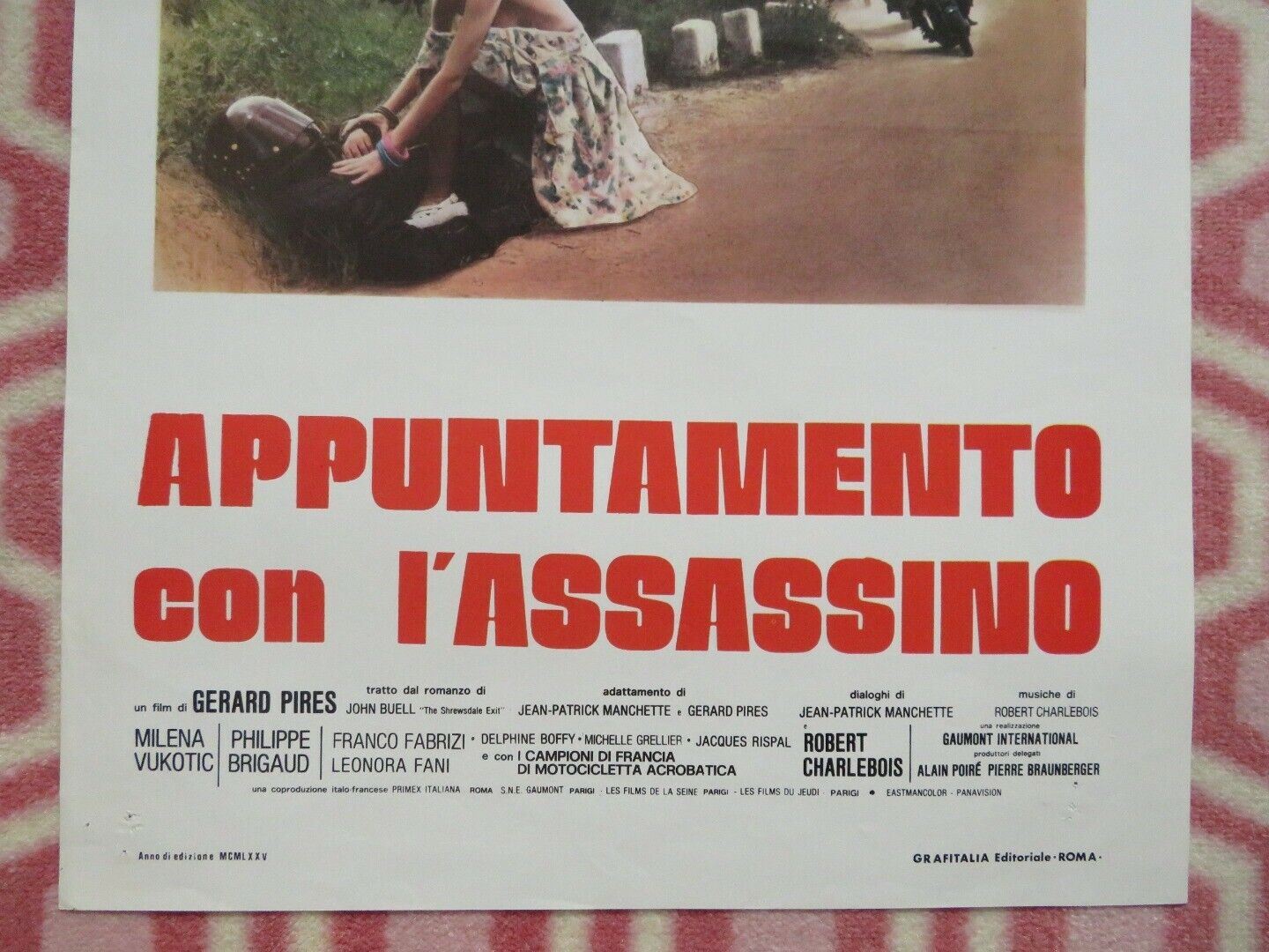 APPUNTAMENTO CON L'ASSASSINO ITALIAN LOCANDINA (27.5"x13") POSTER 1975 - Rendezvous Cinema