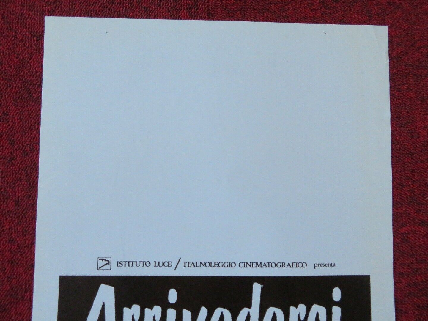 ARRIVEDERCI RAGAZZI ITALIAN LOCANDINA (27.5"x13") POSTER LOUIS MALLE 1987 - Rendezvous Cinema