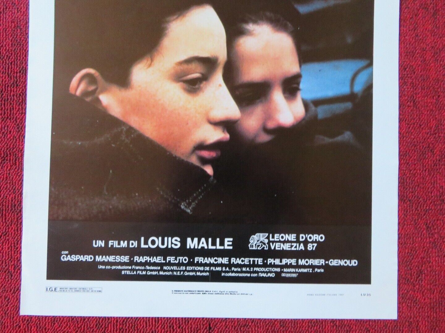 ARRIVEDERCI RAGAZZI ITALIAN LOCANDINA (27.5"x13") POSTER LOUIS MALLE 1987 - Rendezvous Cinema