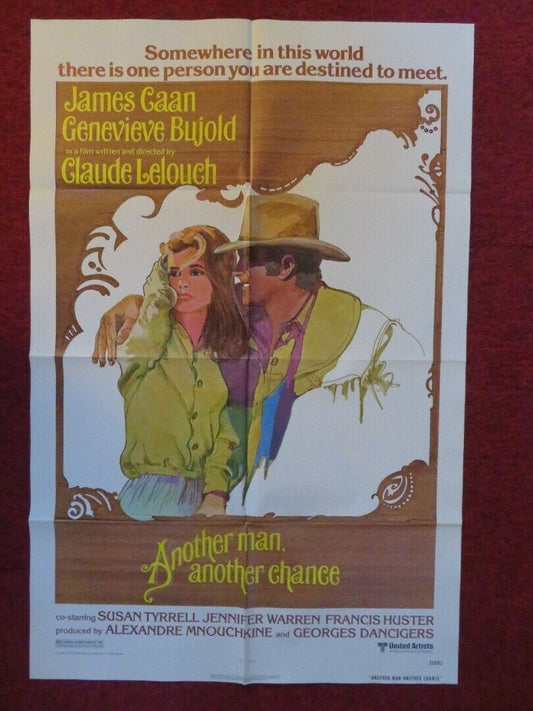 ANOTHER MAN ANOTHER CHANCE FOLDED US ONE SHEET POSTER JAMES CAAN 1977 - Rendezvous Cinema