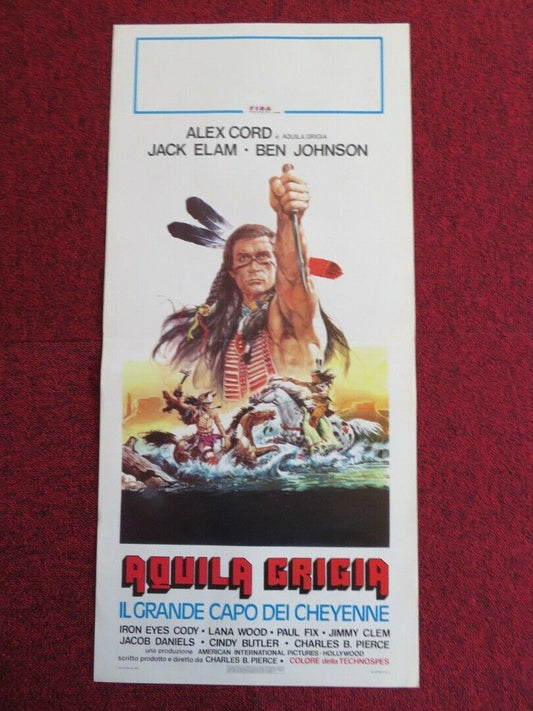 AQUILA GRIGIA / Grayeagle ITALIAN LOCANDINA (27.5"x13") POSTER BEN JOHNSON 1977 - Rendezvous Cinema