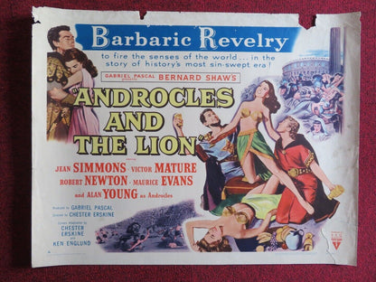 ANDROCLES AND THE LION US HALF SHEET (22"x 28") POSTER JEAN SIMMONS 1952 - Rendezvous Cinema