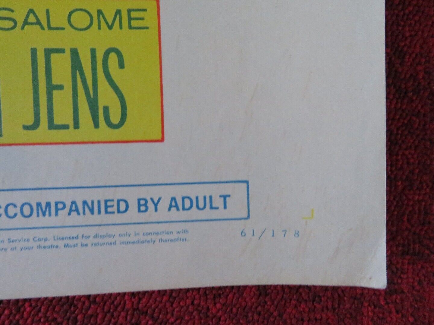 ANGEL BABY US HALF SHEET (22"x 28") POSTER GEORGE HAMILTON 1961 - Rendezvous Cinema