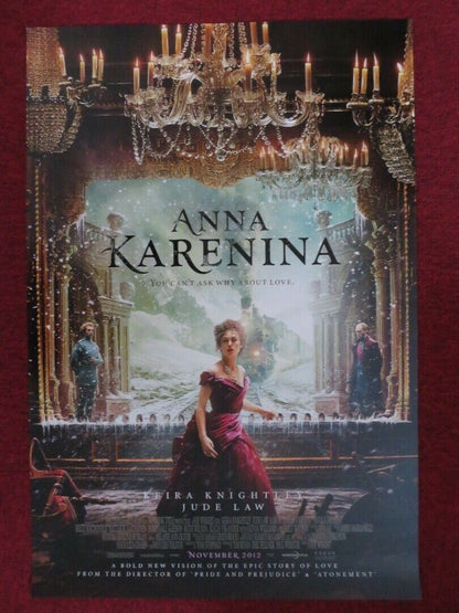 ANNA KARENINA US ONE SHEET ROLLED POSTER KEIRA KNIGHTLEY JUDE LAW 2012 - Rendezvous Cinema