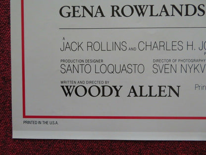 ANOTHER WOMAN FOLDED US ONE SHEET POSTER PHILIP BOSCO MIA FARROW 1988 - Rendezvous Cinema